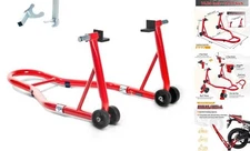  Motorcycle Stand 850LB Sport Bike Rear Wheel Lift Swingarm Paddock U+L red