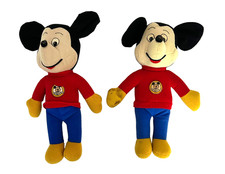 Lot of 2 Vintage 1976 Disney Mickey Mouse Club Knickerbocker Dolls, AS IS Cond