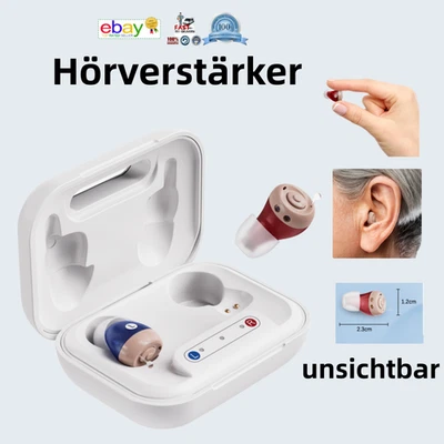 JINGHAO 1 Paar Mini Hörverstärker Rechargable im Ohr Sound Verstärker Enhancer