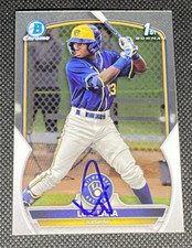 LUIS LARA IP Signed 2023 Bowman 1st Chrome AUTO MILWAUKEE BREWERS Rookie🔥