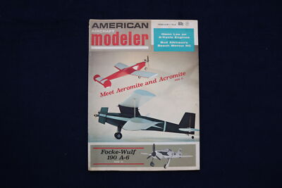 1968 FEB AMERICAN AIRCRAFT MODELER MAGAZINE - AEROMITE ACROMITE COVER - E 11341