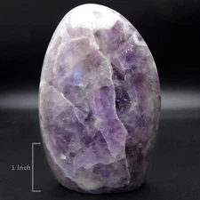 Amethyst polished free form purple quartz crystal Madagascar