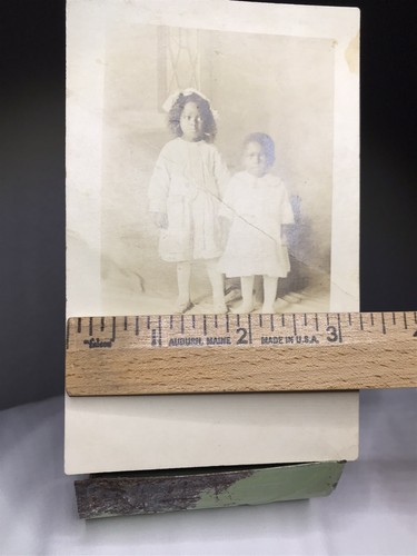 Antique RPPC Real Photo Postcard ~ Black African American Baby Toddler Boy Girl - Picture 8 of 8