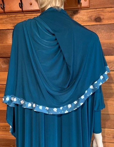 WOMEN'S GREEN SIZE LARGE KAFTAN with ATTACHED WRAP #14288 - Picture 9 of 10
