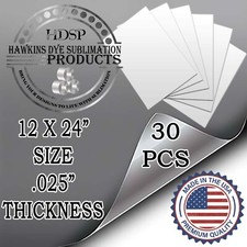 30 Pcs Aluminum Sublimation Sheets 12"x24" .025" Thickness Free Shipping