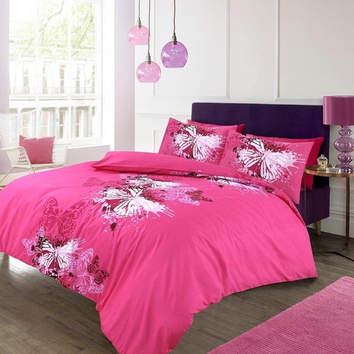 Butterfly Printed Duvet Quilt Cover Sets Reversible Bedding Set With Pillowcases - Picture 3 of 4