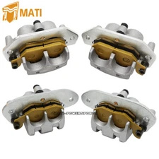 Front & Rear Brake Calipers w/Pads for Yamaha Wolverine 700 YXE70 4x4 2016-2018