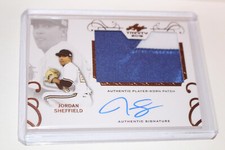 JORDAN SHEFFIELD 2016 LEAF TRINITY JERSEY AUTOGRAPH GREAT PATCH L.A. DODGERS