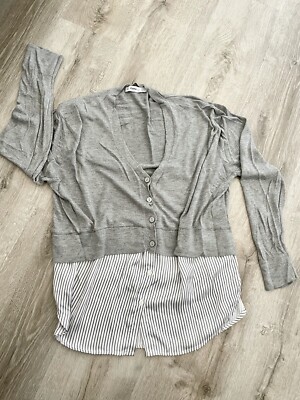 Zara Grey Soft Collar Puller Sweater Size S