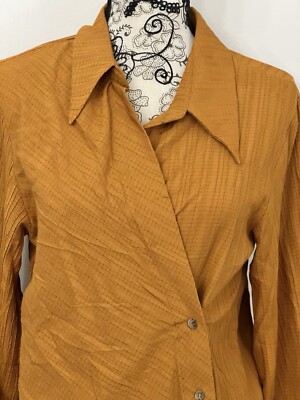 Blouse Topshop Orange/rouille - Col Roulé Avec Trou Clé - Manches Longues - Taille US 4 / UK 8