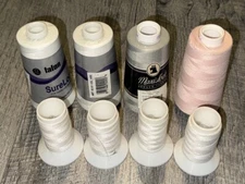 Lot of 8 Sewing Thread Spools SureLock OverLock Maxi-Lock Serger