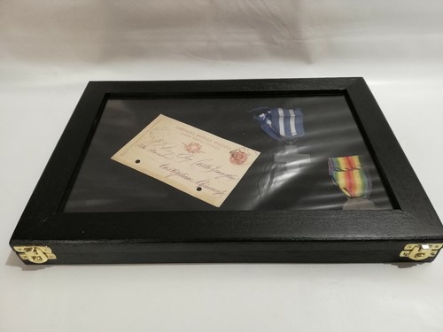 Cofanetto vetrinetta per collezionismo espositore vetrina display legno Bacheca - Picture 7 of 7