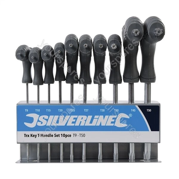 Silverline Trx Key T-Handle Set 10pce - T9 - T50 - Image 2 of 4