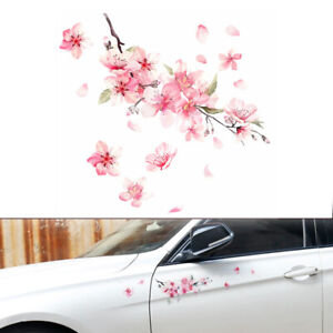 1x Pink Cherry Vinyl Auto Car Flower Decal Sticker Windshield Window Bumper
