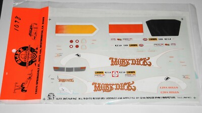 SLIXX DECALS #1098 EZRA BOGGS MOBY DICK CORVETTE FUNNY CAR