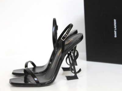 sz 5.5 / 36 YSL Yves Saint Laurent Opyum Ankle Strap Black Leather