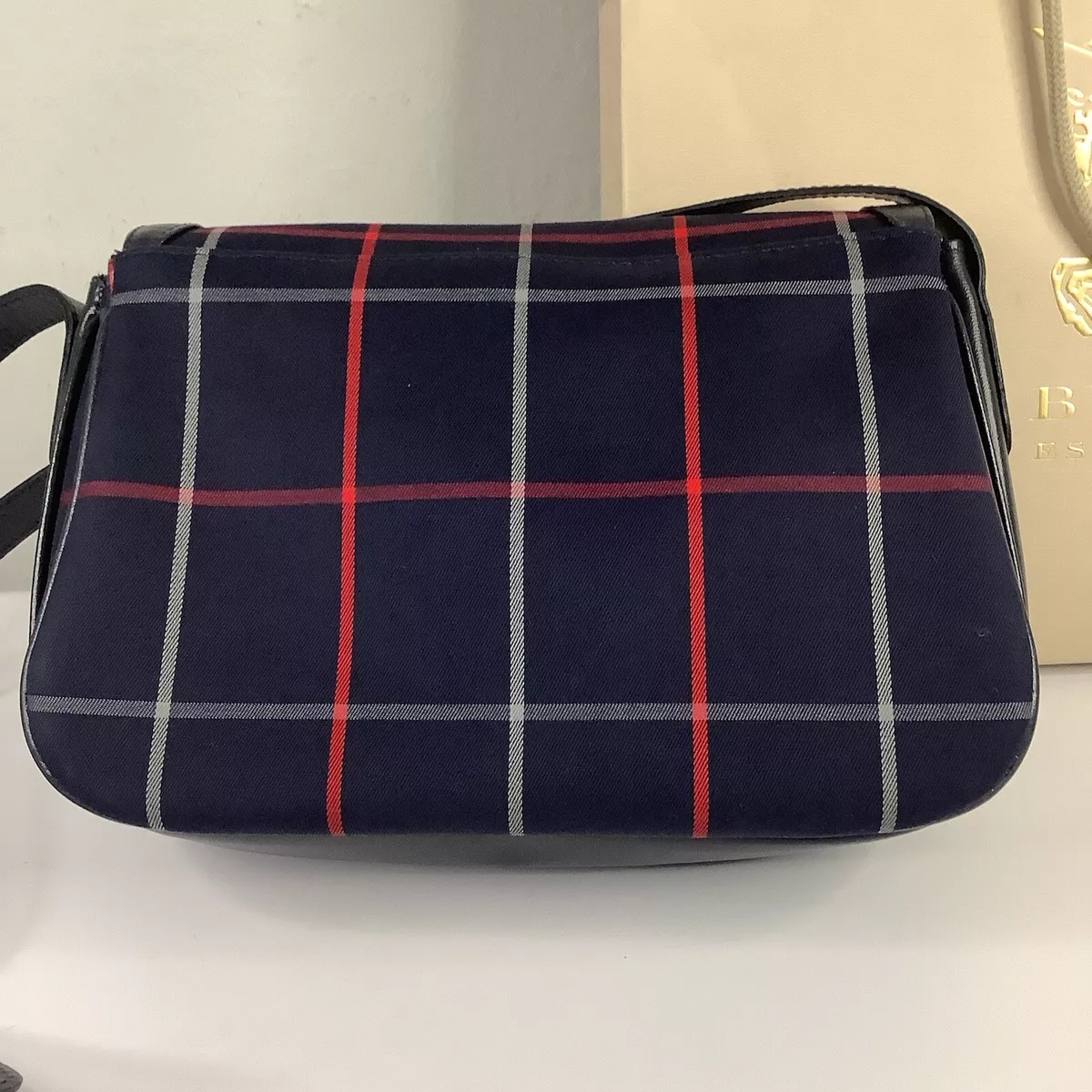 Burberry Handbag Plaid With Wallet and Original Box and Dust Bag