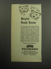 1957 F.A.O. Schwarz Toys Ad - Maybe Noah knew