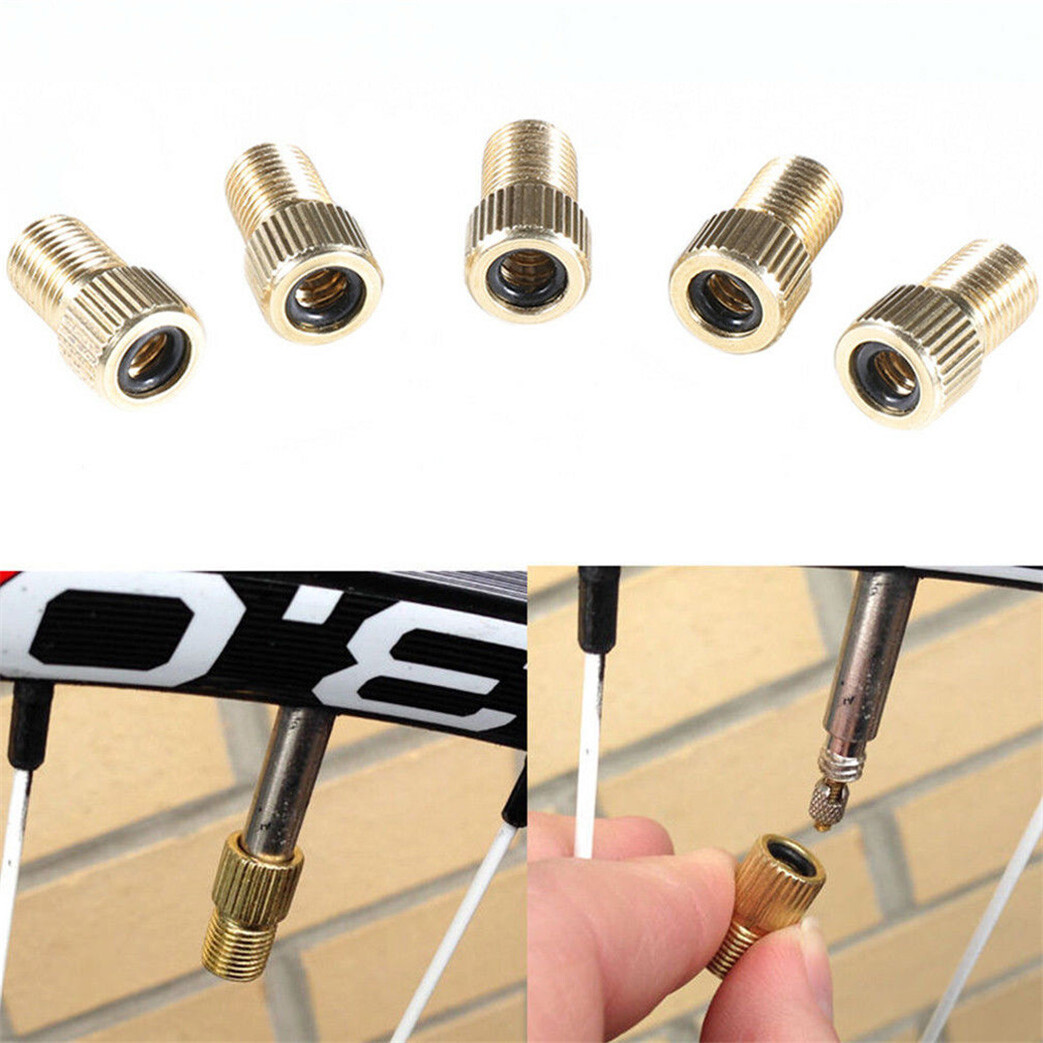 Piece Brass Presta Valve Schrader Adaptor Bicycle Mountain Bike Tire Tube  Pump