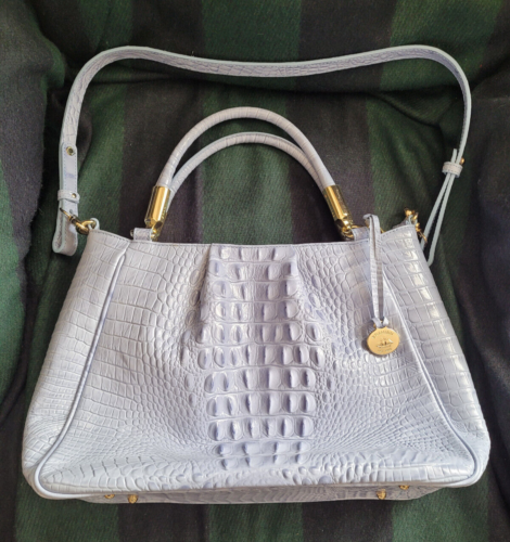 Brahmin Ruby-Periwinkle Melbourne Umhängetasche Eidechse und Kroko