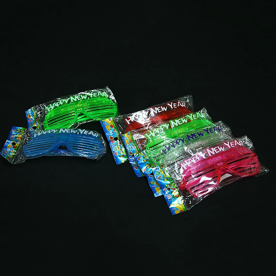 LED Feliz Nuevo Sí Luces Gafas en Forma de Corazón para Fiesta de Año Nuevo 12 Piezas Foto 2 de 4