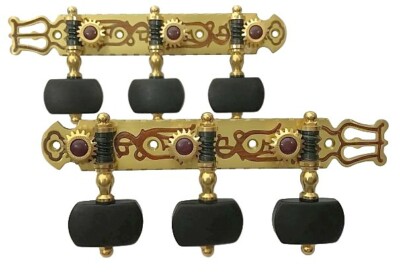 1/18 Classical Guitar gold-plated machine head REAL Ebony wood button 102W-E1