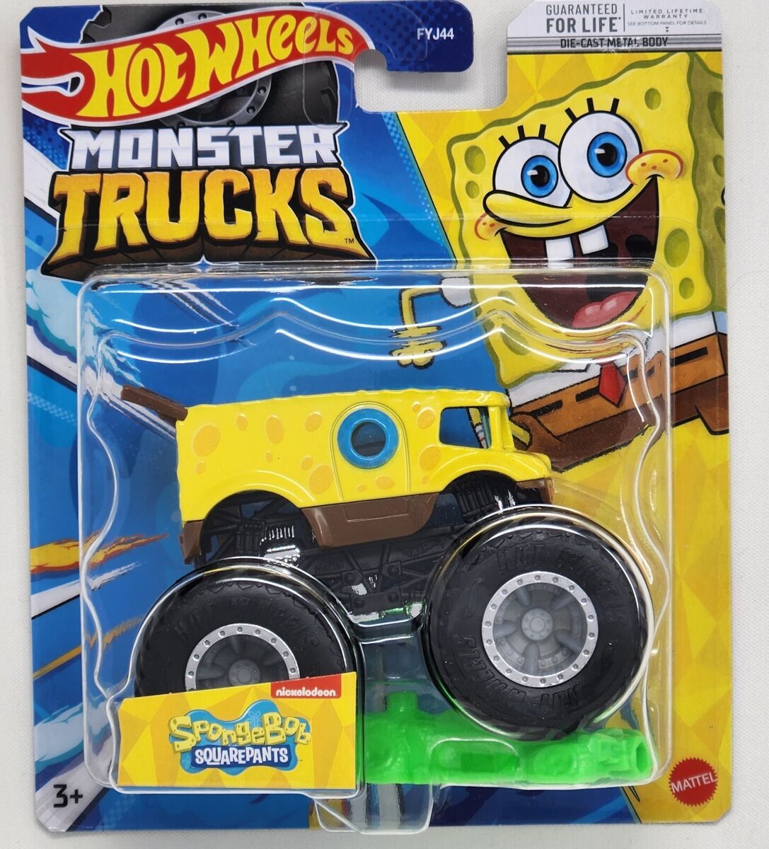 Hot Wheels Monster Trucks Bob Sponge 1:64 - Mattel GBT38