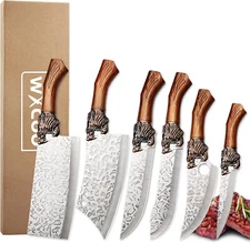 Forged Kitchen Chef Knife Set of 6 HQ High Carbon Steel - WXCOO