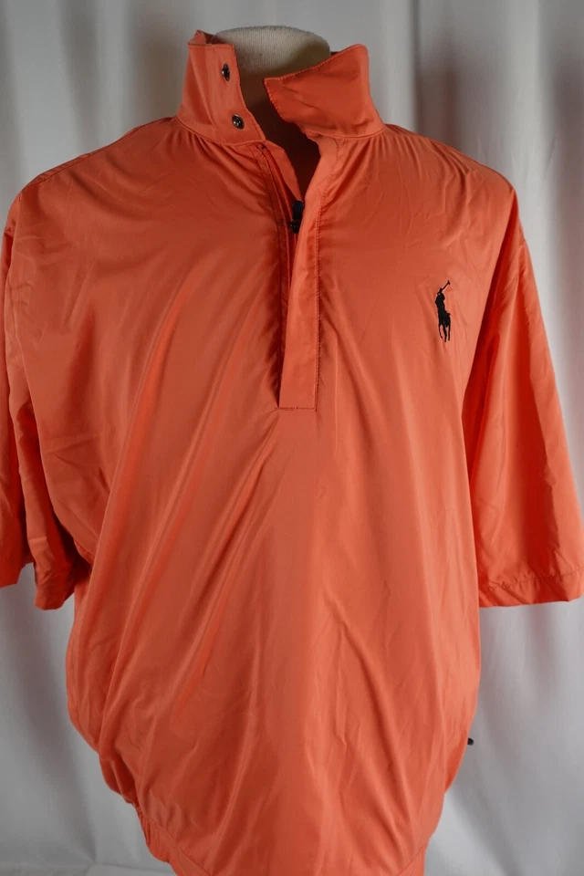 Polo Golf Ralph Lauren Mens Half Zip Pullover Size Large Orange Outdoor Casual - Image 2 of 4