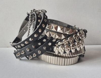 HERITAGE & CO LTD. VEGAN Leder schwarz STIEFELRIEMEN *5 Styles* PUNK/GOTHIC Mode Handarbeit ENGLAND