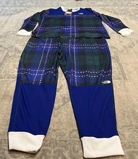 New The North Face womens Flash Dry Base Layer Waffle 2 Piece Blue Sz 3XL XXXL