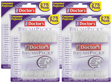 The Doctor's BrushPicks 2-in-1 Interdental Brushes Plaque Removers 275ct, 4 Pk