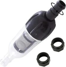 Black in-Line Filter 48-085 w/ 2 Nut For Polaris 3900, F5B, TR35P Pool Cleaner 