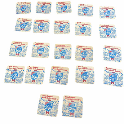 Heileman s Pure Genuine Old Style Beer Coaster 22 Pcs Vintage 
