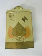  VINTAGE  ADVERTISING L'ORIGAN COTY   TALCUM  TALC TALCUM POWDER TIN  930-Q