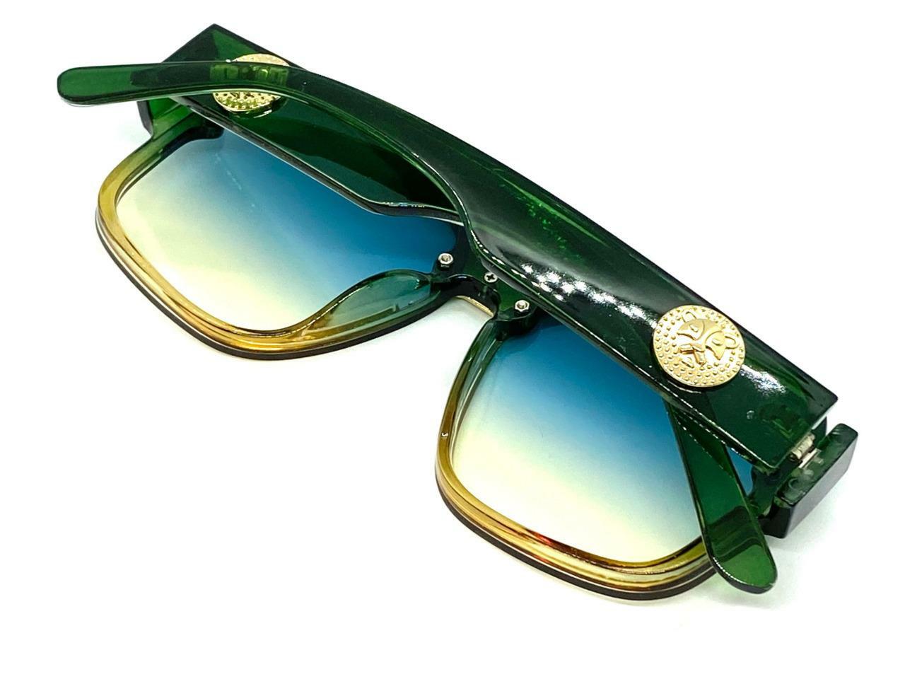 Mens Women Classic Elegant Retro Modern Party Club Raver SUN GLASSES Green Frame image 6