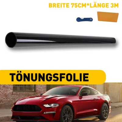 3Meter 75CM Tönungsfolie Scheibenfolie Sonnenschutzfolie 5%VLT Auto Fensterfolie