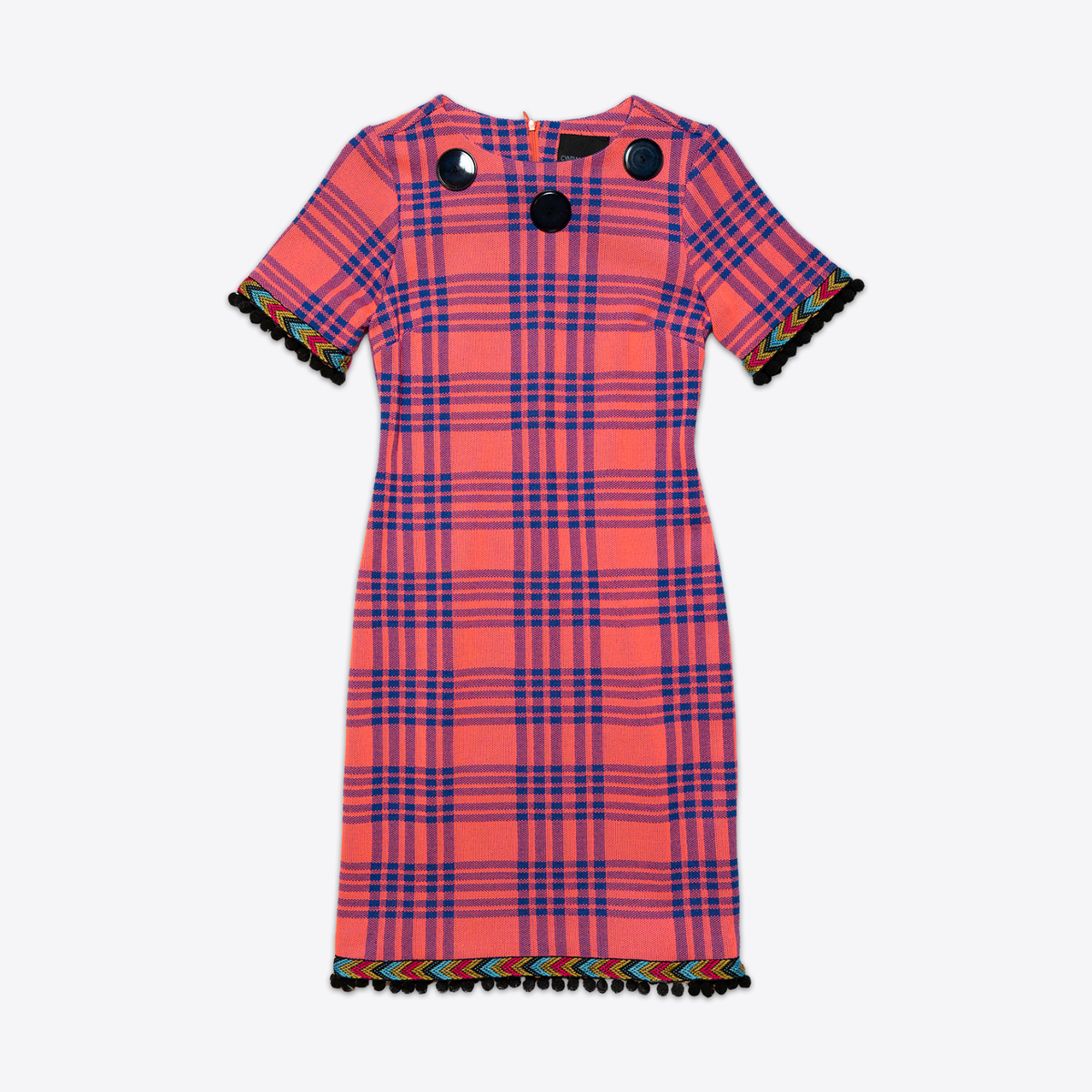 cynthia rowley pink gingham dress Cynthia Rowley Jane Gingham Bell-Sleeve Mini Dress pink white size 2