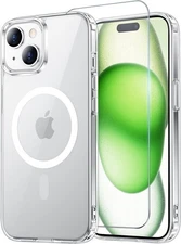 for iPhone 15 Case & iPhone 14 & iPhone 13 Case Clear with Screen Protector,