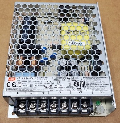 Mean Well LRS-100-12 102W 12V 8.5A Single Output Switchable Power Supply