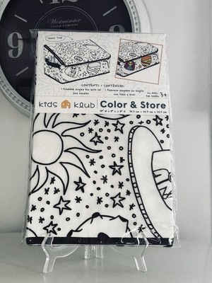 Kids Klub, Color & Store Lidded Collapsible Storage Bin in Space Print