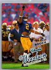 1998 Ultra Rookie #203 Charles Woodson RC Michigan Wolverines Oakland Raiders