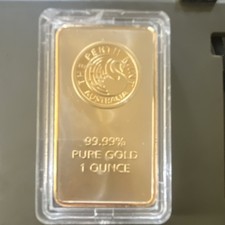 The Perth Mint Australia 1 Ounce Gold Bar 99.99% Pure Bullion Fineness Gold 3200.00 per troy oz