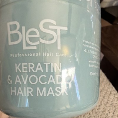 BleST Keratin Avocado Hair Mask Sulfate-Free Vegan Moisturizing 16.9 fl oz