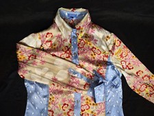 Vintage Escada Sport Silk Floral Polka Dot Panel Blouse - Size DE 40 / US 8-10