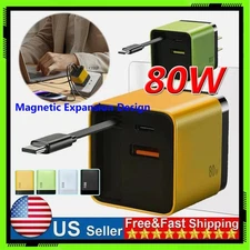 3 in 1 GaN Charger Scalable 80w Max Fast Charger Module Retractable Phone PlKU