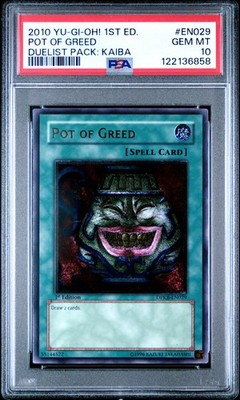 強欲な壺　レリーフ　英語　2010年 Duelist Pack: Kaiba 2010 YU-GI-OH! DUELIST PACK: KAIBA 1ST EDITION #EN029 POT OF GREED