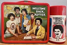 1977 Aladdin Welcome Back Kotter Metal Lunchbox And Thermos