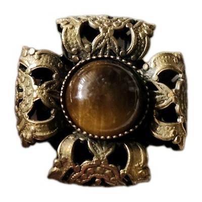 JAN MICHAELS San Francisco Tigers Eye Bronze Ring