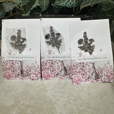 Miss Dior Bouquet Pin Brooch Lot 3 Floral Promo Collectible VIP Gift w/ Cards